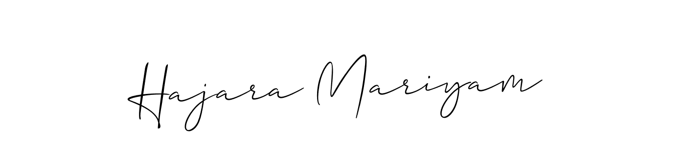 Hajara Mariyam stylish signature style. Best Handwritten Sign (Allison_Script) for my name. Handwritten Signature Collection Ideas for my name Hajara Mariyam. Hajara Mariyam signature style 2 images and pictures png