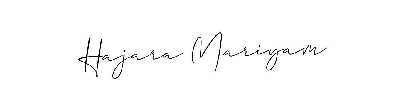 Hajara Mariyam stylish signature style. Best Handwritten Sign (Allison_Script) for my name. Handwritten Signature Collection Ideas for my name Hajara Mariyam. Hajara Mariyam signature style 2 images and pictures png