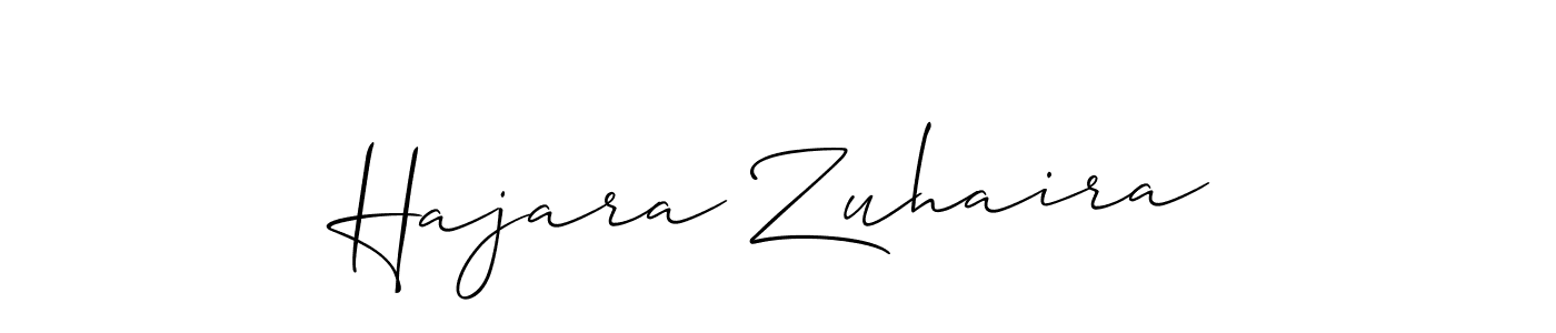 Also we have Hajara Zuhaira name is the best signature style. Create professional handwritten signature collection using Allison_Script autograph style. Hajara Zuhaira signature style 2 images and pictures png