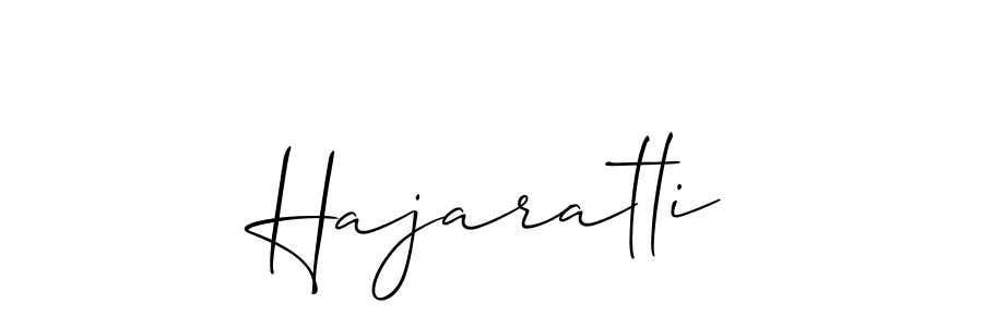 The best way (Allison_Script) to make a short signature is to pick only two or three words in your name. The name Hajaratli include a total of six letters. For converting this name. Hajaratli signature style 2 images and pictures png