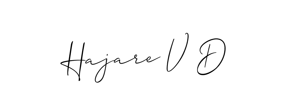 if you are searching for the best signature style for your name Hajare V D. so please give up your signature search. here we have designed multiple signature styles  using Allison_Script. Hajare V D signature style 2 images and pictures png