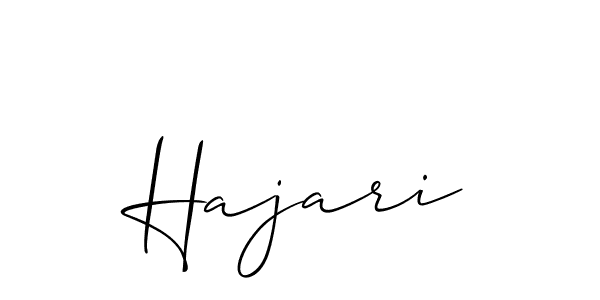 It looks lik you need a new signature style for name Hajari. Design unique handwritten (Allison_Script) signature with our free signature maker in just a few clicks. Hajari signature style 2 images and pictures png