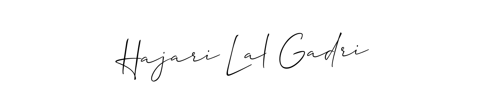 How to make Hajari Lal Gadri signature? Allison_Script is a professional autograph style. Create handwritten signature for Hajari Lal Gadri name. Hajari Lal Gadri signature style 2 images and pictures png