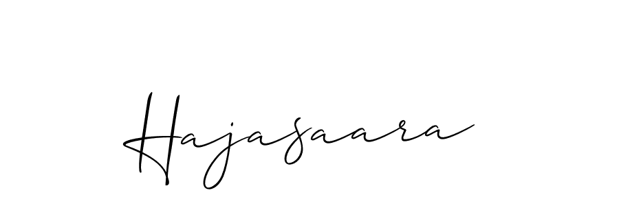 How to make Hajasaara signature? Allison_Script is a professional autograph style. Create handwritten signature for Hajasaara name. Hajasaara signature style 2 images and pictures png