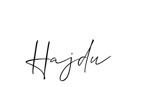 How to make Hajdu name signature. Use Allison_Script style for creating short signs online. This is the latest handwritten sign. Hajdu signature style 2 images and pictures png