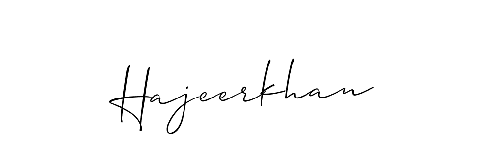 Also we have Hajeerkhan name is the best signature style. Create professional handwritten signature collection using Allison_Script autograph style. Hajeerkhan signature style 2 images and pictures png