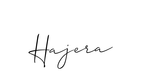 Design your own signature with our free online signature maker. With this signature software, you can create a handwritten (Allison_Script) signature for name Hajera. Hajera signature style 2 images and pictures png