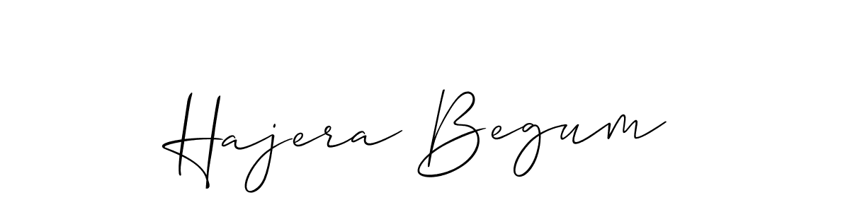 How to make Hajera Begum signature? Allison_Script is a professional autograph style. Create handwritten signature for Hajera Begum name. Hajera Begum signature style 2 images and pictures png
