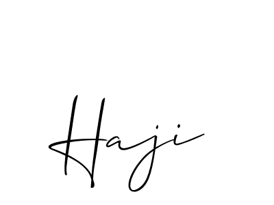 Make a beautiful signature design for name Haji. With this signature (Allison_Script) style, you can create a handwritten signature for free. Haji signature style 2 images and pictures png