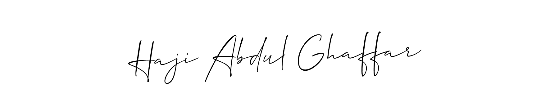 Make a beautiful signature design for name Haji Abdul Ghaffar. With this signature (Allison_Script) style, you can create a handwritten signature for free. Haji Abdul Ghaffar signature style 2 images and pictures png