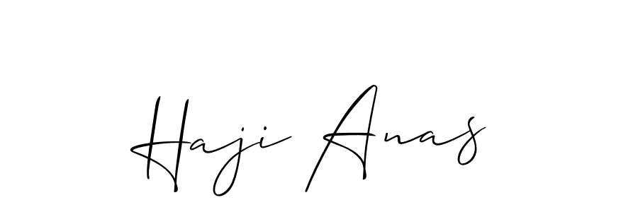 How to make Haji Anas name signature. Use Allison_Script style for creating short signs online. This is the latest handwritten sign. Haji Anas signature style 2 images and pictures png