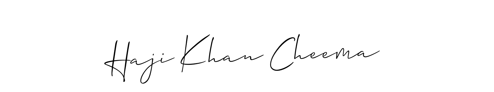 You can use this online signature creator to create a handwritten signature for the name Haji Khan Cheema. This is the best online autograph maker. Haji Khan Cheema signature style 2 images and pictures png