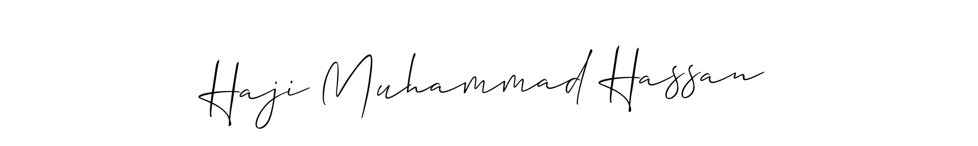 You should practise on your own different ways (Allison_Script) to write your name (Haji Muhammad Hassan) in signature. don't let someone else do it for you. Haji Muhammad Hassan signature style 2 images and pictures png