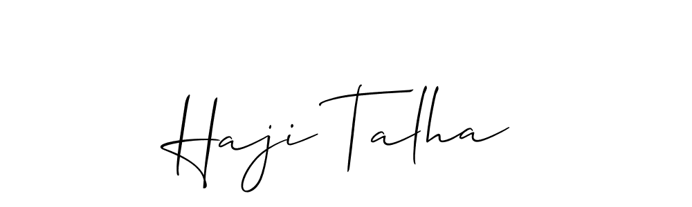 Make a beautiful signature design for name Haji Talha. With this signature (Allison_Script) style, you can create a handwritten signature for free. Haji Talha signature style 2 images and pictures png