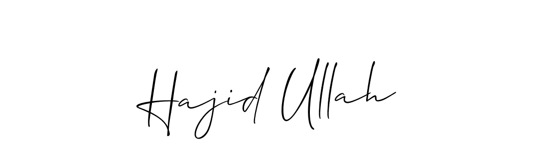 Use a signature maker to create a handwritten signature online. With this signature software, you can design (Allison_Script) your own signature for name Hajid Ullah. Hajid Ullah signature style 2 images and pictures png