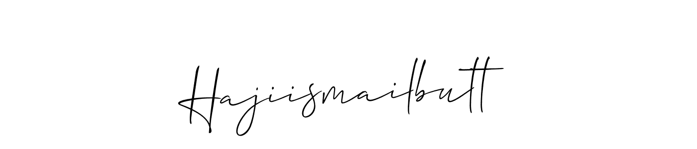 How to Draw Hajiismailbutt signature style? Allison_Script is a latest design signature styles for name Hajiismailbutt. Hajiismailbutt signature style 2 images and pictures png