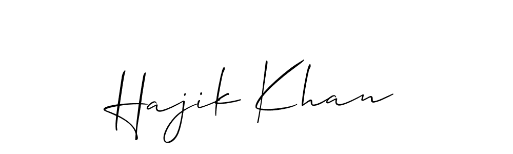How to Draw Hajik Khan signature style? Allison_Script is a latest design signature styles for name Hajik Khan. Hajik Khan signature style 2 images and pictures png
