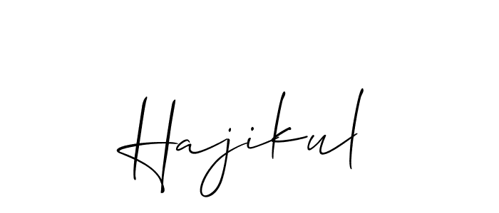 Also we have Hajikul name is the best signature style. Create professional handwritten signature collection using Allison_Script autograph style. Hajikul signature style 2 images and pictures png