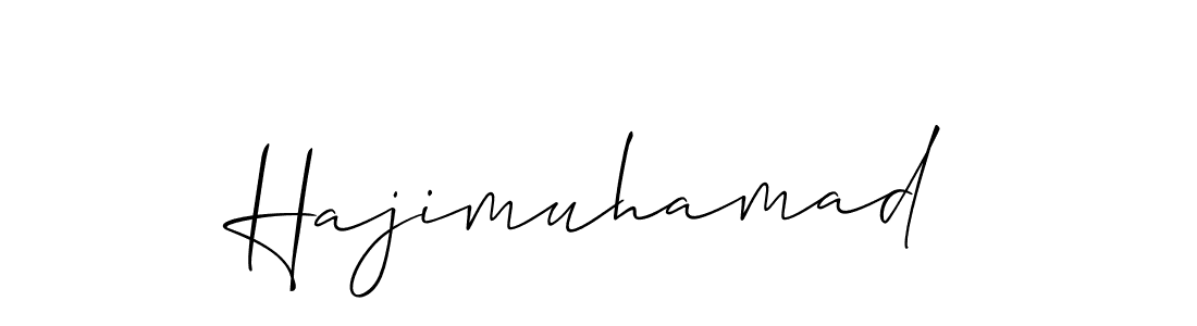 Design your own signature with our free online signature maker. With this signature software, you can create a handwritten (Allison_Script) signature for name Hajimuhamad. Hajimuhamad signature style 2 images and pictures png