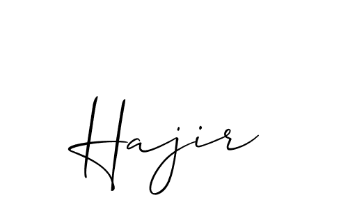 How to make Hajir signature? Allison_Script is a professional autograph style. Create handwritten signature for Hajir name. Hajir signature style 2 images and pictures png