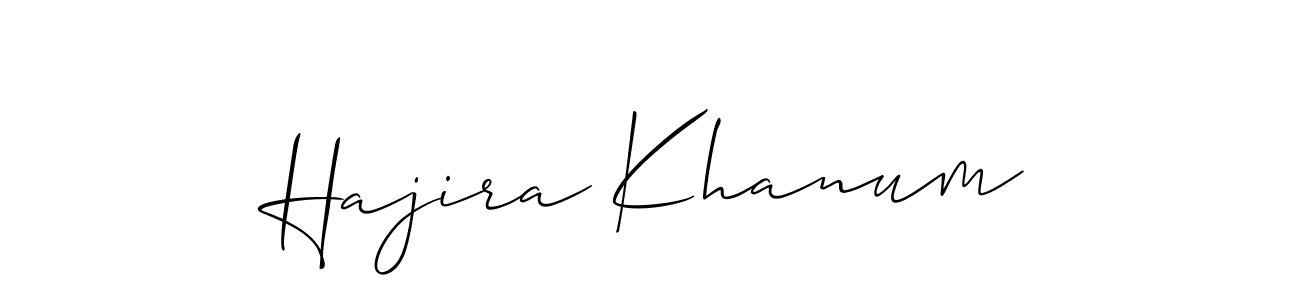 It looks lik you need a new signature style for name Hajira Khanum. Design unique handwritten (Allison_Script) signature with our free signature maker in just a few clicks. Hajira Khanum signature style 2 images and pictures png