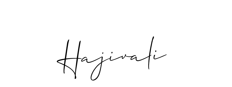 Similarly Allison_Script is the best handwritten signature design. Signature creator online .You can use it as an online autograph creator for name Hajivali. Hajivali signature style 2 images and pictures png