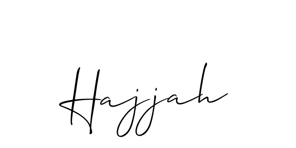 Make a beautiful signature design for name Hajjah. With this signature (Allison_Script) style, you can create a handwritten signature for free. Hajjah signature style 2 images and pictures png