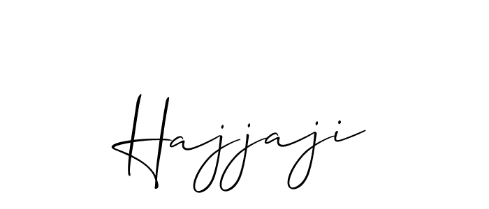 Use a signature maker to create a handwritten signature online. With this signature software, you can design (Allison_Script) your own signature for name Hajjaji. Hajjaji signature style 2 images and pictures png