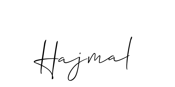 Use a signature maker to create a handwritten signature online. With this signature software, you can design (Allison_Script) your own signature for name Hajmal. Hajmal signature style 2 images and pictures png