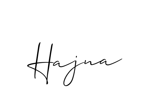 Also we have Hajna name is the best signature style. Create professional handwritten signature collection using Allison_Script autograph style. Hajna signature style 2 images and pictures png