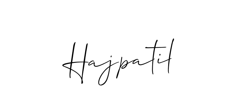 Make a beautiful signature design for name Hajpatil. With this signature (Allison_Script) style, you can create a handwritten signature for free. Hajpatil signature style 2 images and pictures png