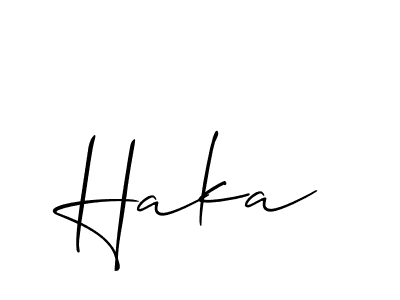 Similarly Allison_Script is the best handwritten signature design. Signature creator online .You can use it as an online autograph creator for name Haka. Haka signature style 2 images and pictures png