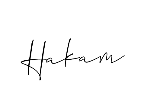 Hakam stylish signature style. Best Handwritten Sign (Allison_Script) for my name. Handwritten Signature Collection Ideas for my name Hakam. Hakam signature style 2 images and pictures png