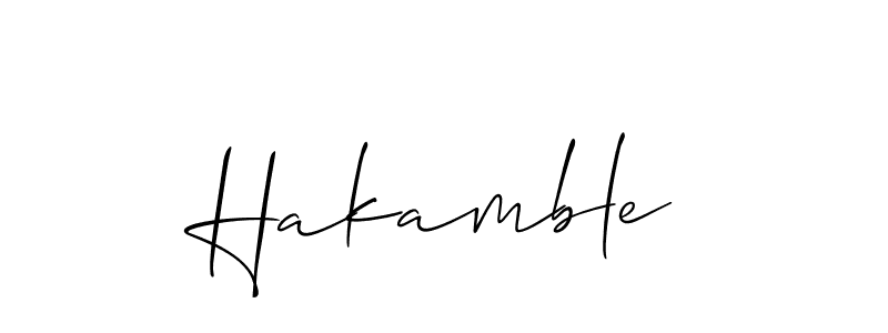 Make a beautiful signature design for name Hakamble. With this signature (Allison_Script) style, you can create a handwritten signature for free. Hakamble signature style 2 images and pictures png