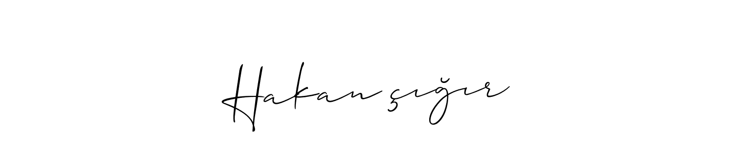 How to make Hakan çığır signature? Allison_Script is a professional autograph style. Create handwritten signature for Hakan çığır name. Hakan çığır signature style 2 images and pictures png