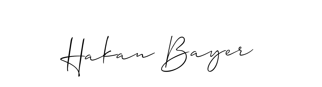 Use a signature maker to create a handwritten signature online. With this signature software, you can design (Allison_Script) your own signature for name Hakan Bayer. Hakan Bayer signature style 2 images and pictures png
