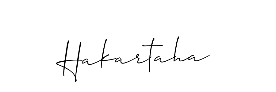 Design your own signature with our free online signature maker. With this signature software, you can create a handwritten (Allison_Script) signature for name Hakartaha. Hakartaha signature style 2 images and pictures png