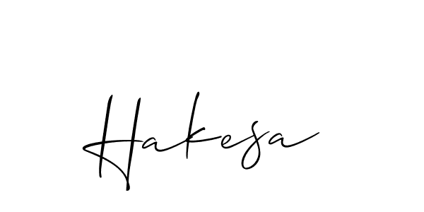 Make a beautiful signature design for name Hakesa. With this signature (Allison_Script) style, you can create a handwritten signature for free. Hakesa signature style 2 images and pictures png