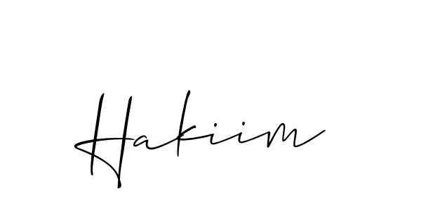 Make a beautiful signature design for name Hakiim. With this signature (Allison_Script) style, you can create a handwritten signature for free. Hakiim signature style 2 images and pictures png