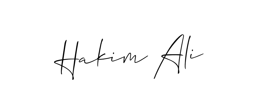 Use a signature maker to create a handwritten signature online. With this signature software, you can design (Allison_Script) your own signature for name Hakim Ali. Hakim Ali signature style 2 images and pictures png