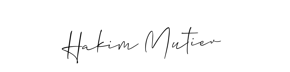 Use a signature maker to create a handwritten signature online. With this signature software, you can design (Allison_Script) your own signature for name Hakim Mutiev. Hakim Mutiev signature style 2 images and pictures png