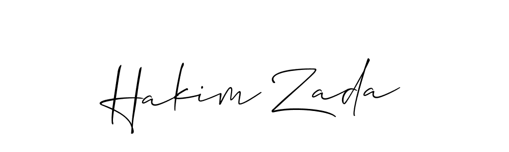 Design your own signature with our free online signature maker. With this signature software, you can create a handwritten (Allison_Script) signature for name Hakim Zada. Hakim Zada signature style 2 images and pictures png