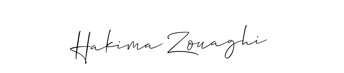 if you are searching for the best signature style for your name Hakima Zouaghi. so please give up your signature search. here we have designed multiple signature styles  using Allison_Script. Hakima Zouaghi signature style 2 images and pictures png