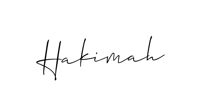 The best way (Allison_Script) to make a short signature is to pick only two or three words in your name. The name Hakimah include a total of six letters. For converting this name. Hakimah signature style 2 images and pictures png