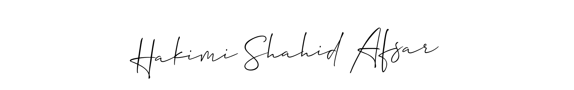 It looks lik you need a new signature style for name Hakimi Shahid Afsar. Design unique handwritten (Allison_Script) signature with our free signature maker in just a few clicks. Hakimi Shahid Afsar signature style 2 images and pictures png