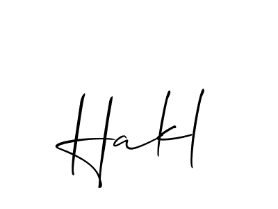How to Draw Hakl signature style? Allison_Script is a latest design signature styles for name Hakl. Hakl signature style 2 images and pictures png