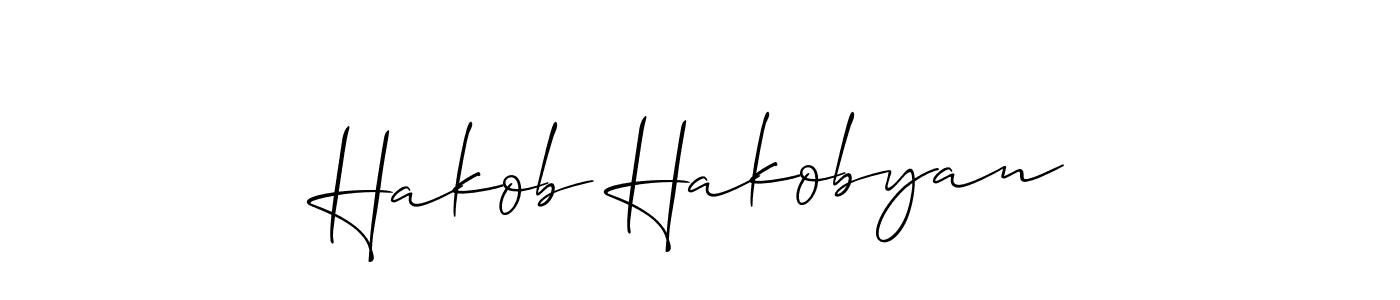 Design your own signature with our free online signature maker. With this signature software, you can create a handwritten (Allison_Script) signature for name Hakob Hakobyan. Hakob Hakobyan signature style 2 images and pictures png