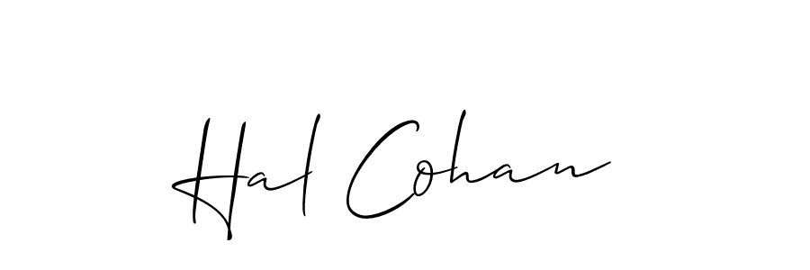 The best way (Allison_Script) to make a short signature is to pick only two or three words in your name. The name Hal Cohan include a total of six letters. For converting this name. Hal Cohan signature style 2 images and pictures png