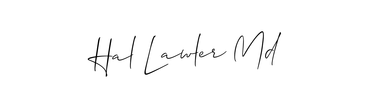 How to make Hal Lawler Md name signature. Use Allison_Script style for creating short signs online. This is the latest handwritten sign. Hal Lawler Md signature style 2 images and pictures png