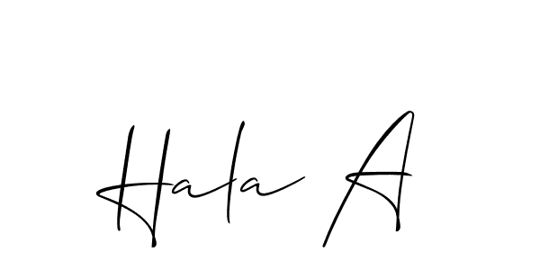 Best and Professional Signature Style for Hala A. Allison_Script Best Signature Style Collection. Hala A signature style 2 images and pictures png